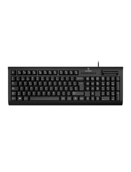 Teclado Usb Coolbox / Lector DNIe 4.0 - Smartcard Integrado / Negro / COO-TEC03DNI