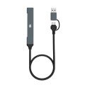 Hub adaptador Type-C + USB 3.0 a 3x Type-C + 1x Usb 3.0 / OTG / NB1520 / Negro / One+
