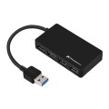 Hub 4 puertos USB 3.0 / 15cm / Phoenix / Negro / PH4USBHUB3