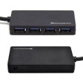 Hub 4 puertos USB 3.0 / 15cm / Phoenix / Negro / PH4USBHUB3