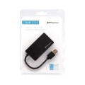 Hub 4 puertos USB 3.0 / 15cm / Phoenix / Negro / PH4USBHUB3