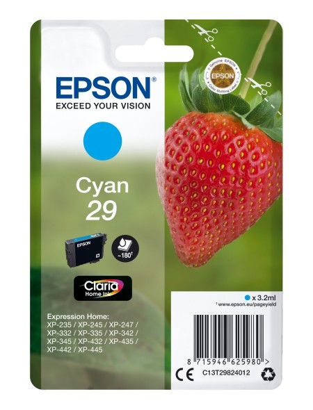 ÷ Tinta original epson t2982 cian c13t29824012 3.2ml