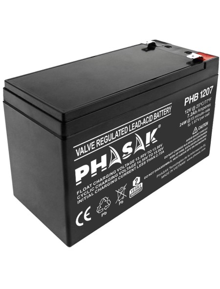 Bateria PHASAK para Sais 7.2ah 12v / PHB 1207