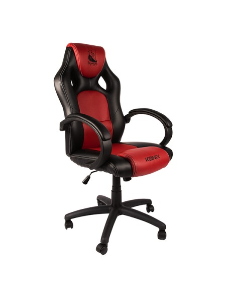 ÷ Silla gamer konix drakkar jotun gran comodidad y ergonomia? color negro y rojo kon chair dk jotun