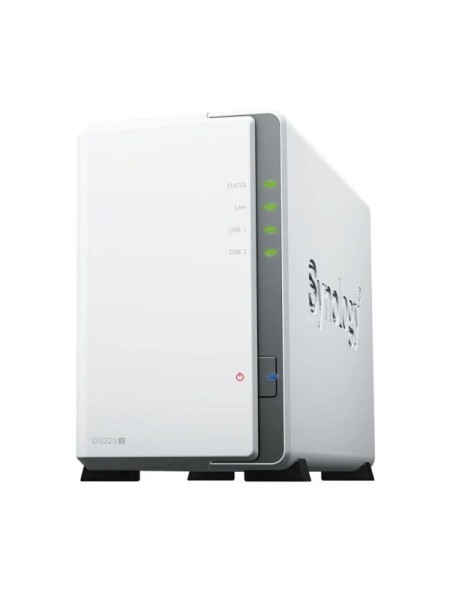 ÷ Servidor nas synology disk station ds223j 1gb 2xusb3.2 1xrj45 2 bahias realtek rtd1619b jbod, raid 0