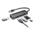 Hub Adaptador USB 3.2  NGS / 3x USB 3.2 / Lector Tarjetas SD -  MicroSD / IHUBREADER